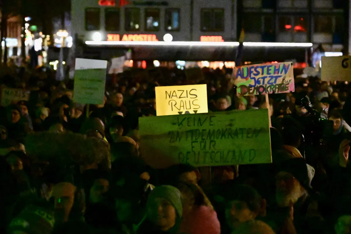 protestas contra partido nazis alemania