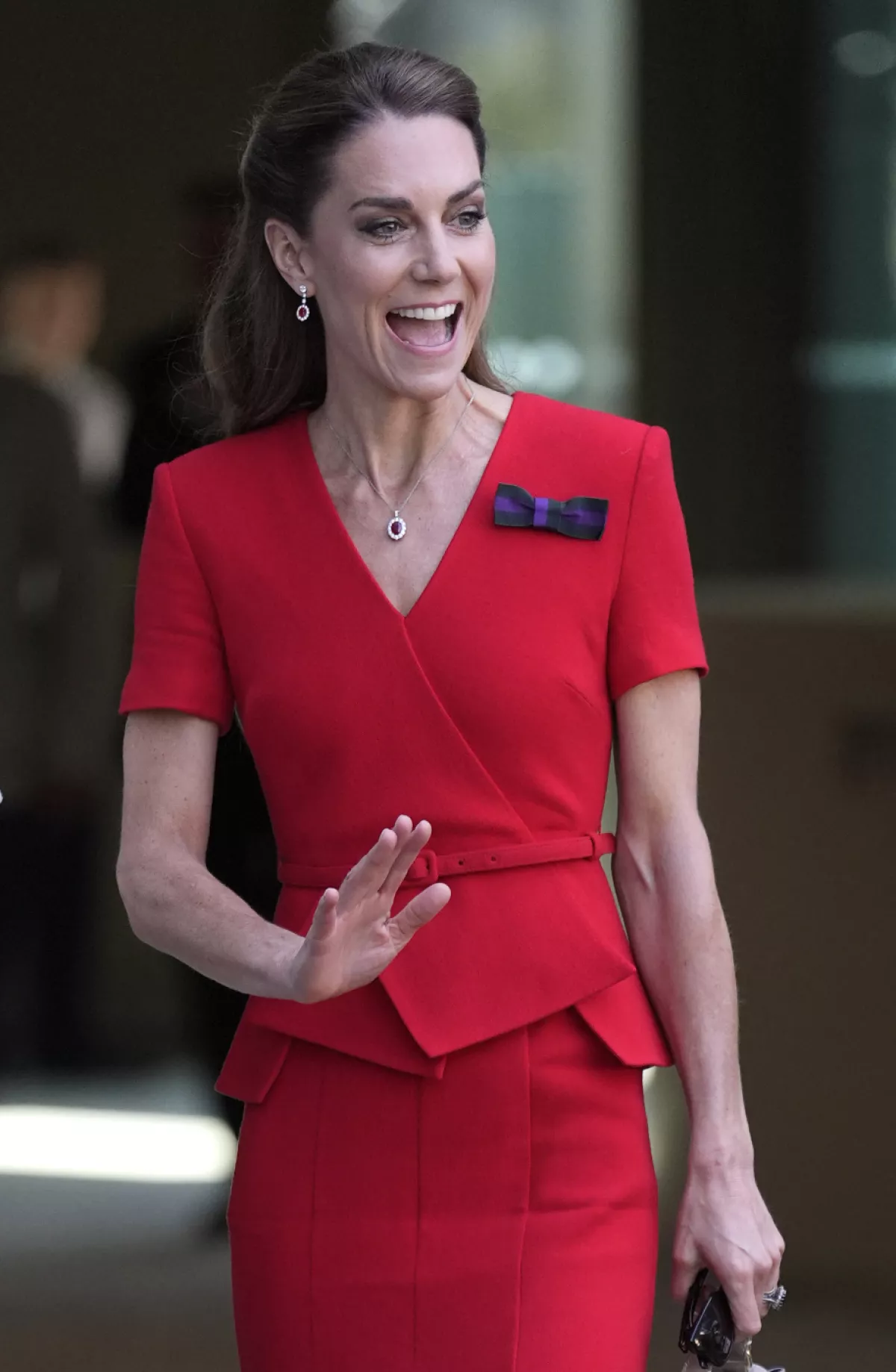 Kate Middleton en la final femenil del Torneo de Wimbledon 2026 con un outfit rojo de Alexander McQueen