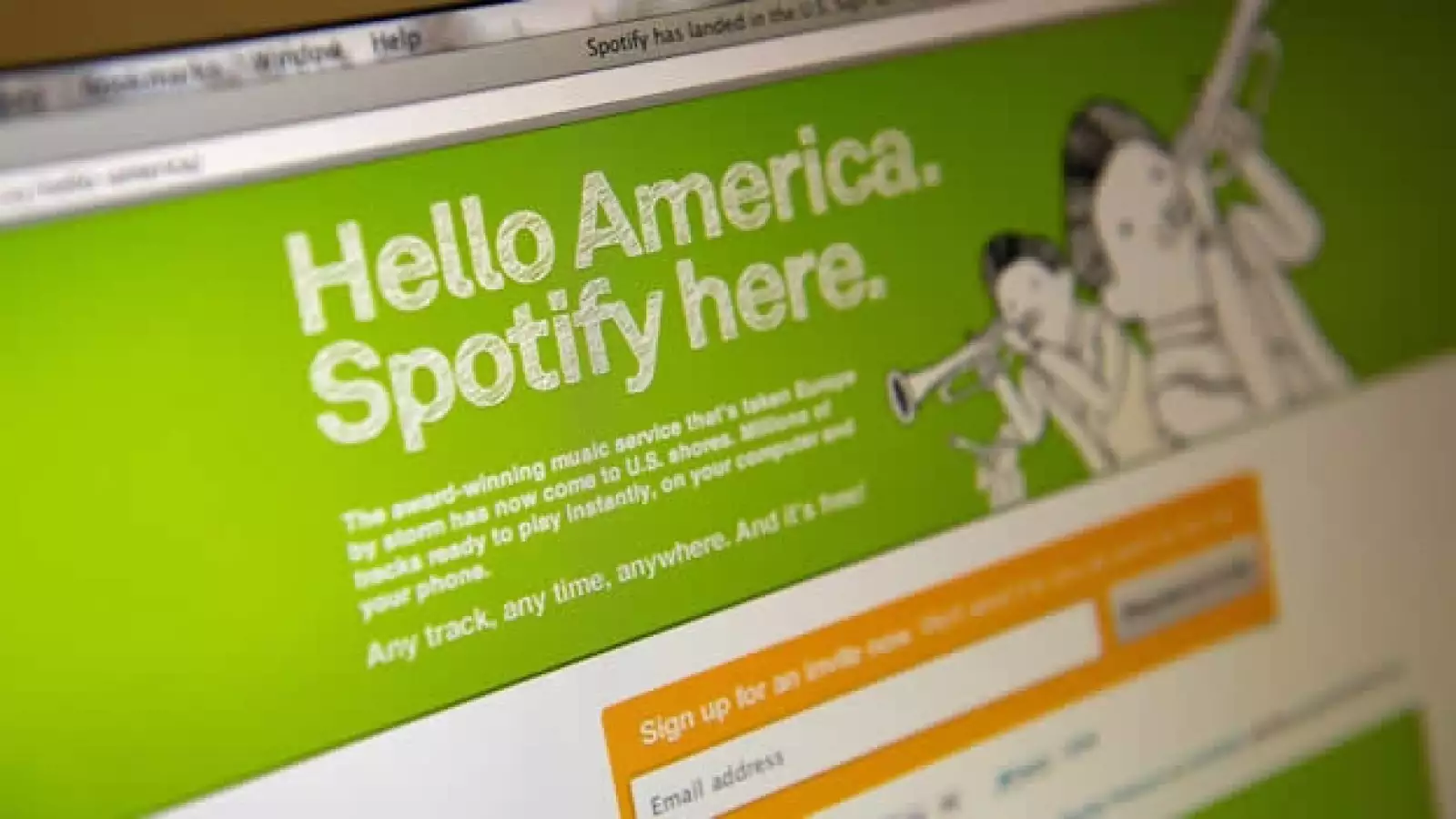 imagen del sitio de spotify