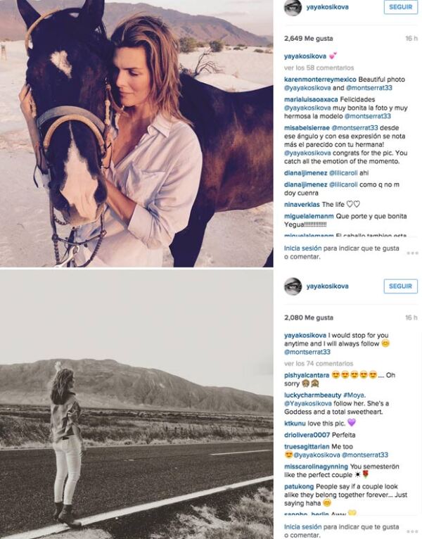 Yaya Kosikova captó tanto los videos como las fotografías en las que Montserrat es protagonista. Pero además le demostró el gran amor que le tiene con sus pies de foto.