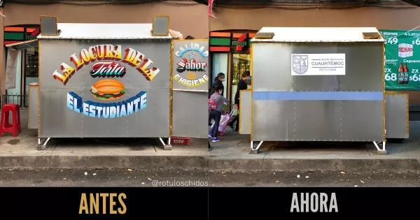 La alcaldía Cuauhtémoc borra el arte popular de los puestos callejeros