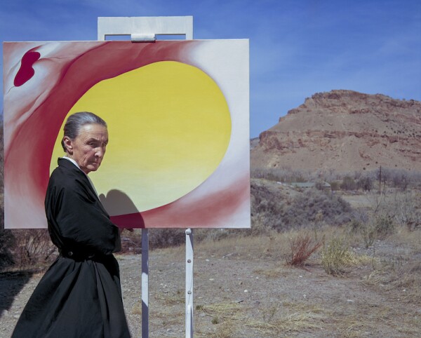 Georgia O'Keefe Painting Outdoors