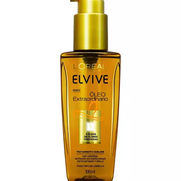 Gracias a su combinación de 6 óleos de flores preciosas, nutre intensivamente el pelo mientras lo protege y suaviza, eliminando el frizz hasta en un 96%. $129 pesos. loreal-paris.com.mx
