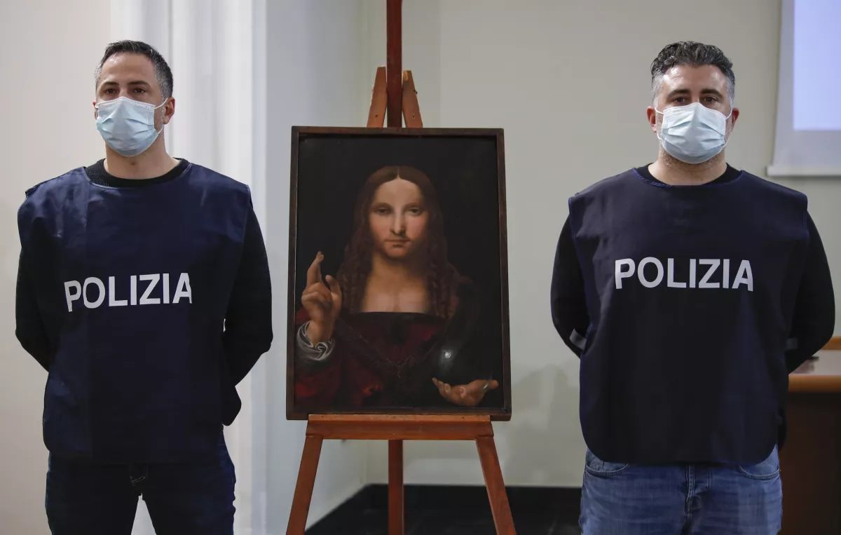 'Salvator Mundi' painting found in Naples, Italy - 18 Jan 2021