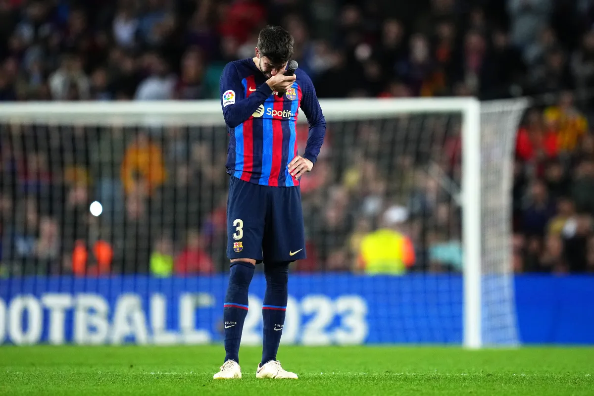 Gerard Piqué en su despedida del FC Barcelona