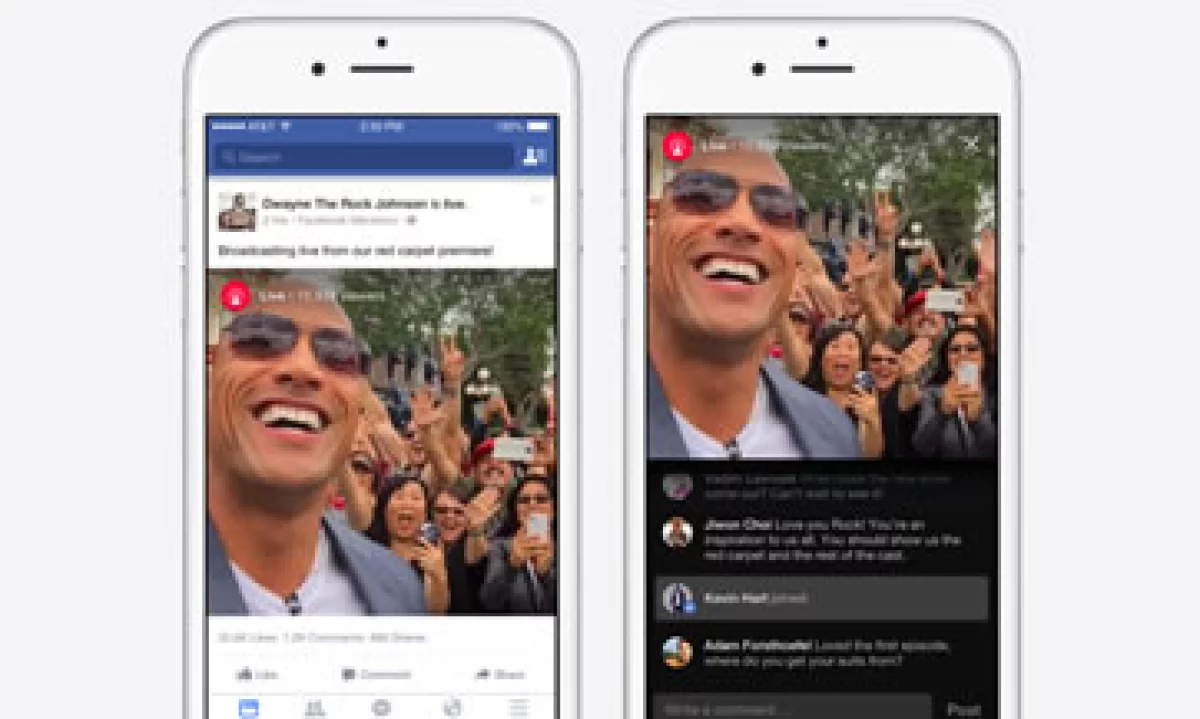 Personalidades como The Rock podrán hacer transmisiones en vivo en Facebook. (Foto: Facebook)