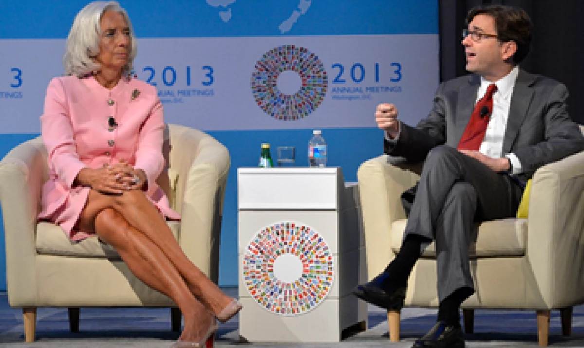 La directora del FMI, Christine Lagarde participó en un debate de CNN sobre la economía global en la reunión del BM y el Fondo Monetario Internacional. (Foto: Reuters)