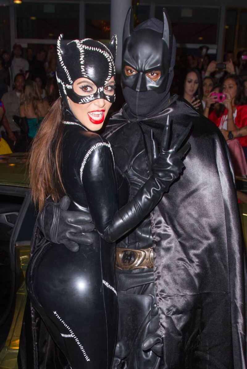 Kanye se disfrazó de Batman para combinar con Kim en Halloween del 2012.