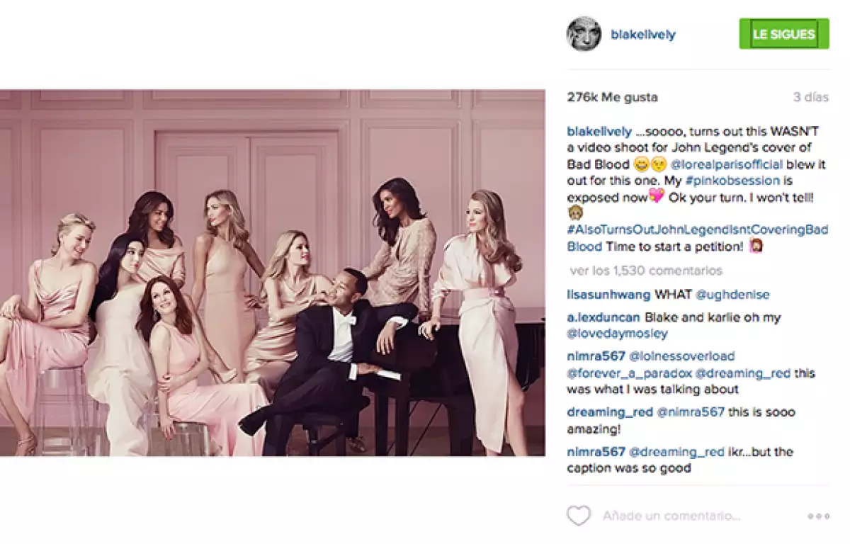 Esta fue la publicación de Blake Lively que puso a más de uno a pensar que estaba criticando a Taylor Swift.