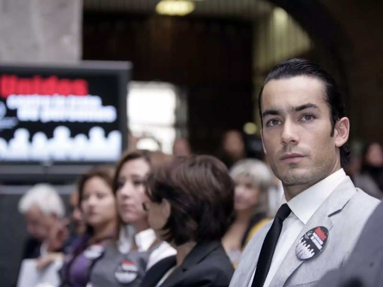 Como el motivo lo ameritava, Aarón se vio atento y serio en cada momento.