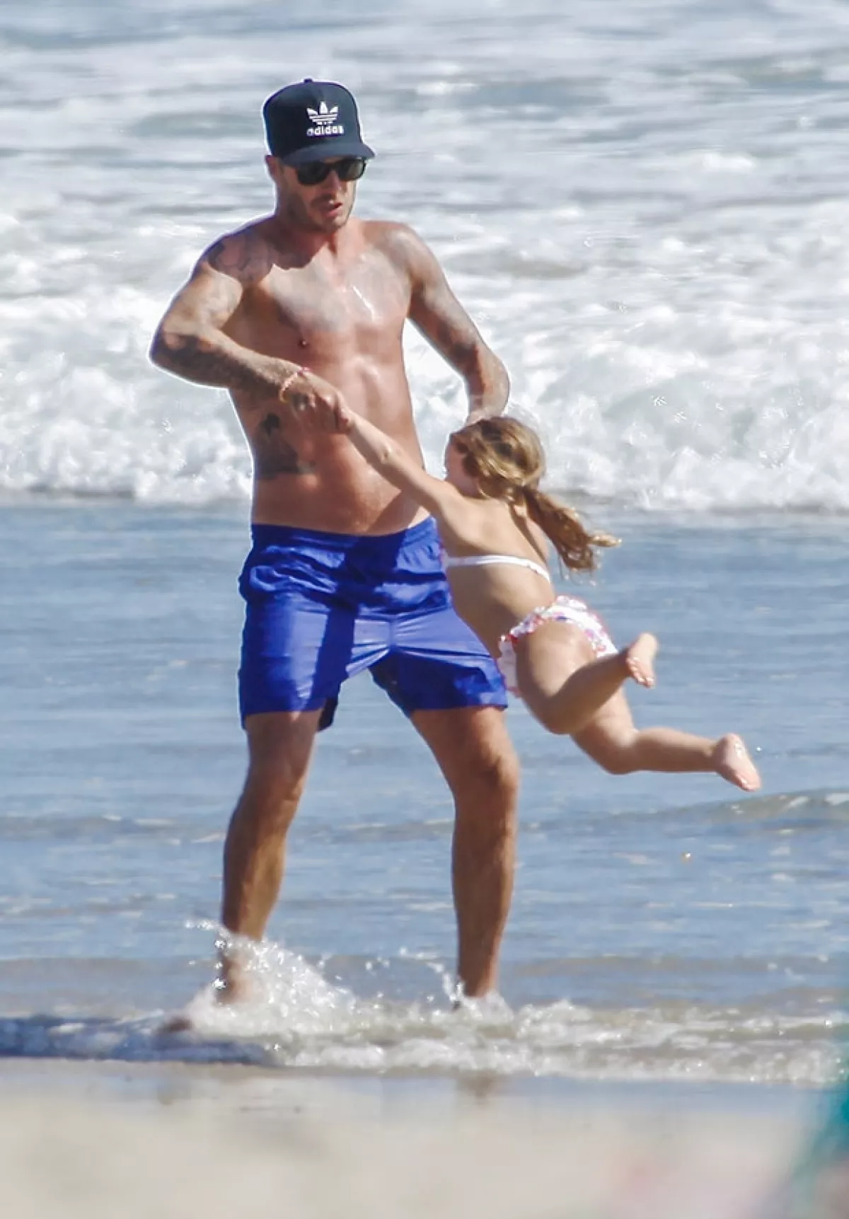 Harper se divirtió con su guapo papá.