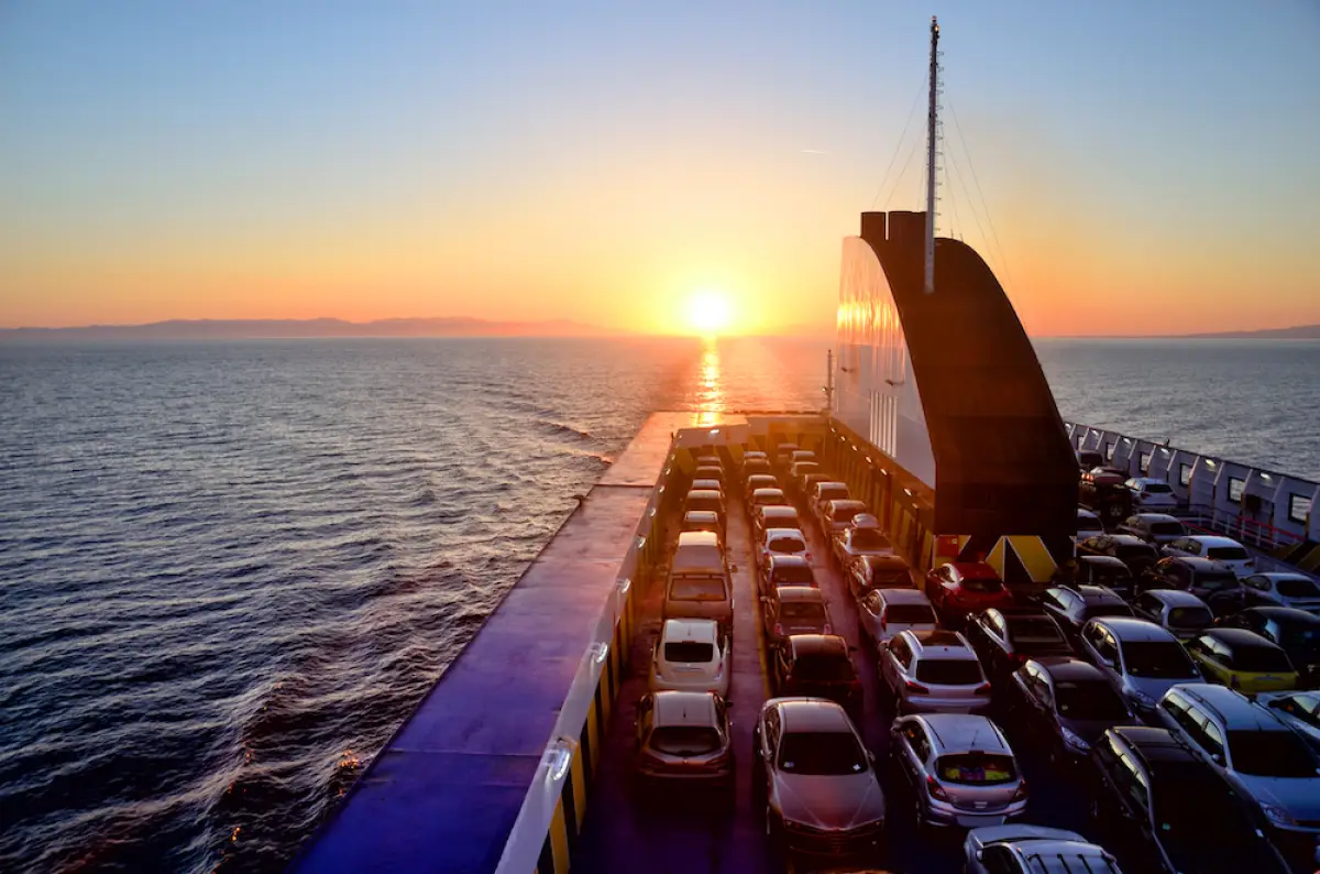 Ferry with cars