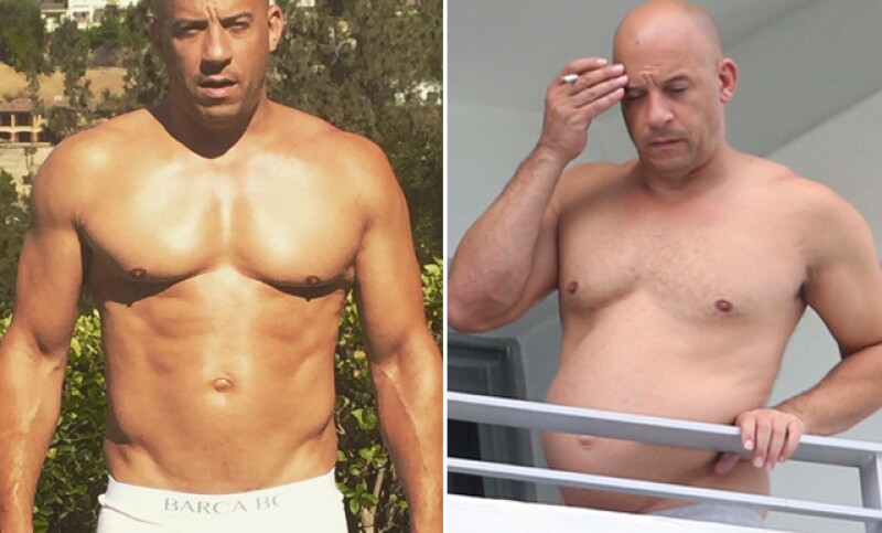 Aunque Vin no ha dicho qué le pasó en esas fotos, sin duda lo preferimos con su six pack.