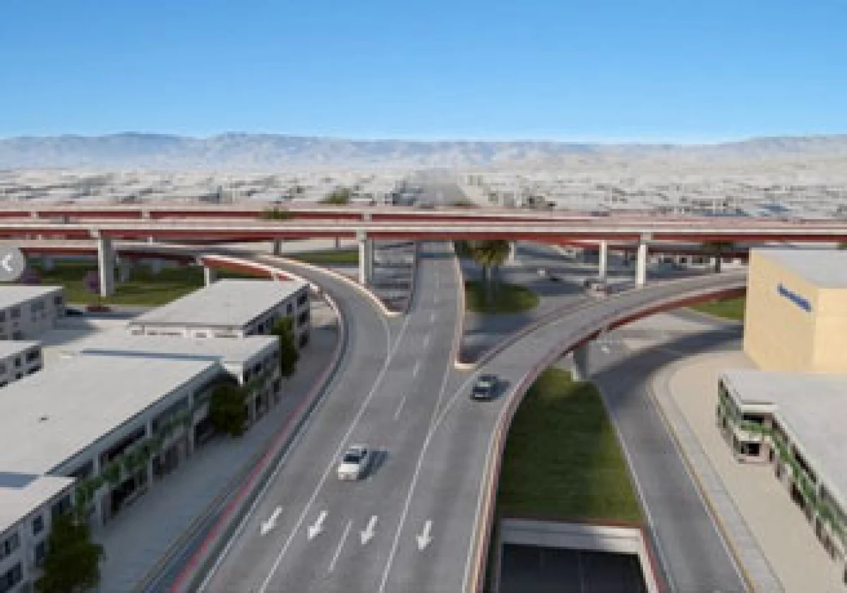 El Mega Distribuidor Vial El Indio-La Lechera, ubicado en Saltillo, cuenta con un avance de 57%. (Foto: Cortesía Gobierno de Coahuila)
