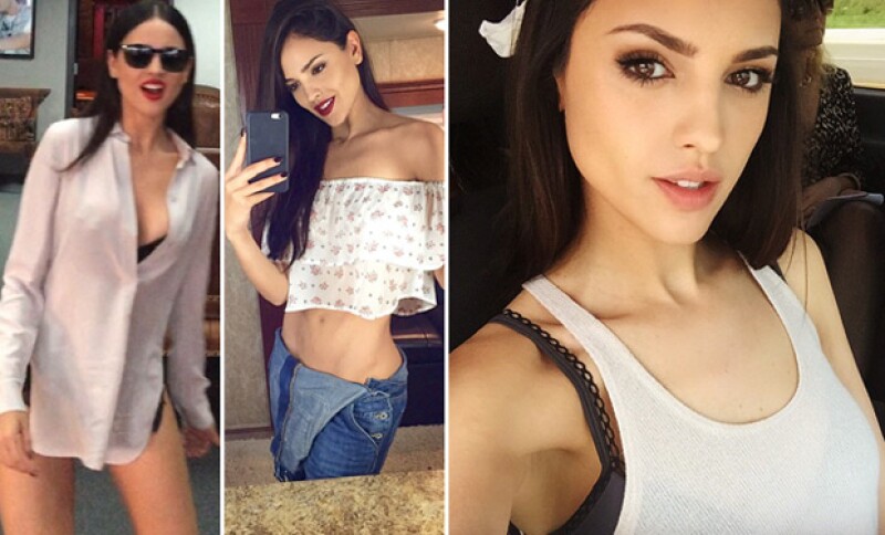 Un top al estilo bohío chic combinado con overol, los cuales resaltan sus sexys curvas.