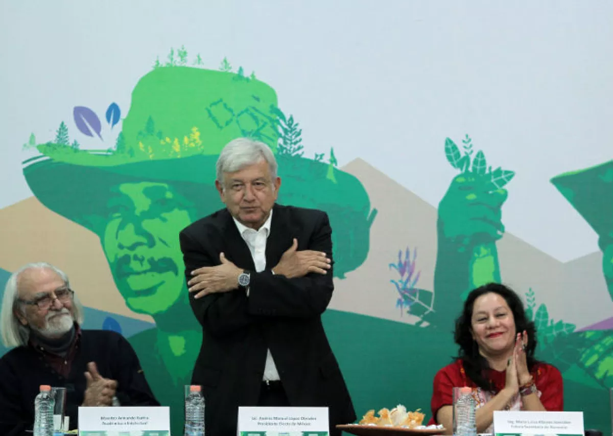 AMLO en la presentaci�n de su programa Sembrando Vida