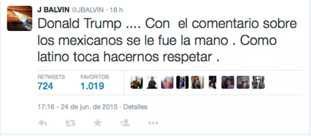 J Balvin canceló su participación en el certamen por los comentarios de Donald Trump hacia México.