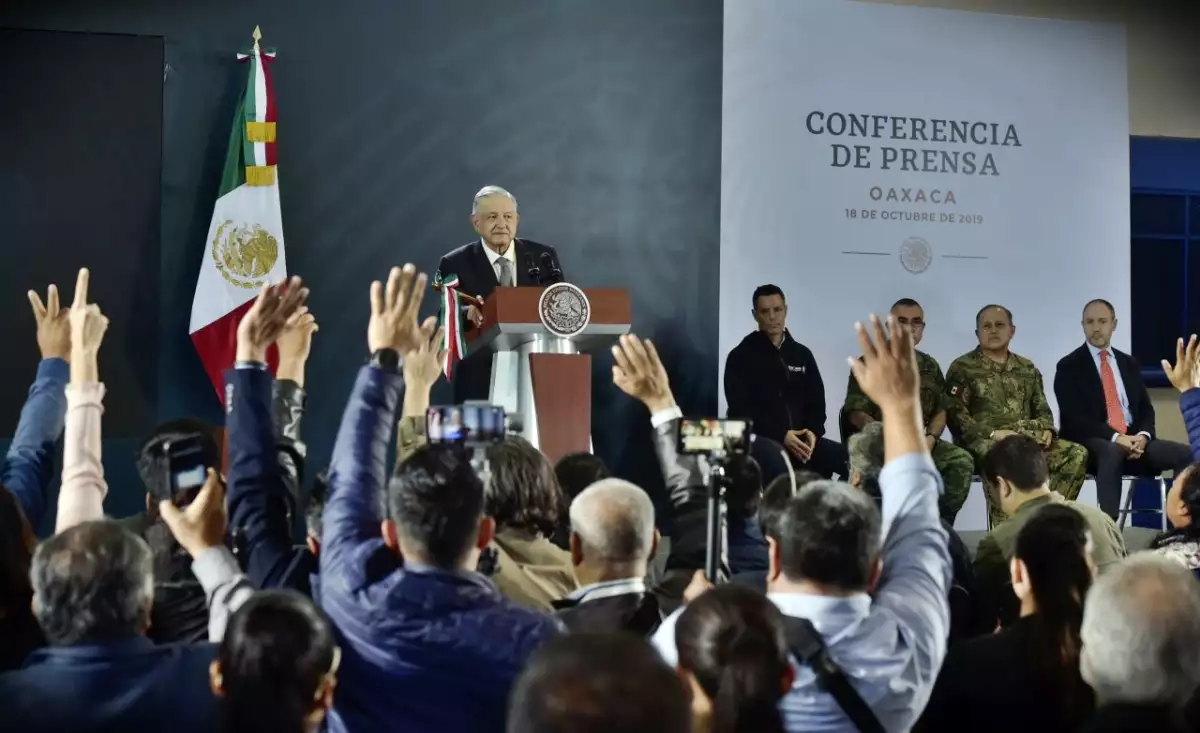 Andrés Manuel López Obrador, presidente de México, ofrece conferencia de prensa.