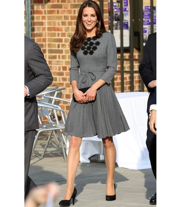 Kate Middleton estuvo acompañada por sus suegros.