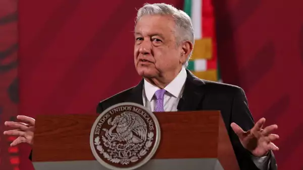 Andrés Manuel Löpez Obrador, presidente de México, durante la conferencia matutina.