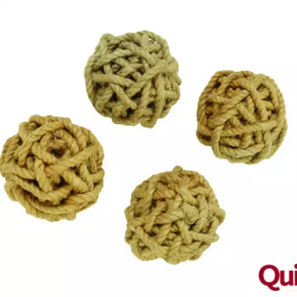 Decoración. Esferas de mecate tejidas. De Maqcó