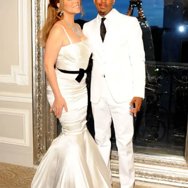 Mariah Carey y la Nick Cannon en su boda.