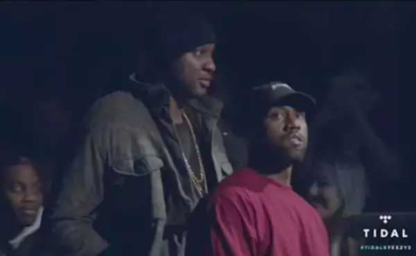 Lamar entró junto a Kanye para la presentación de Yeezy Season 3.
