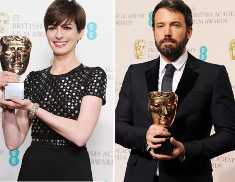 Grandes estrellas asistieron a esta reconocida entrega de premios en Londres, entre ellas, Anne Hathaway y Ben Affleck, quienes obtuvieron la codiciada presea.