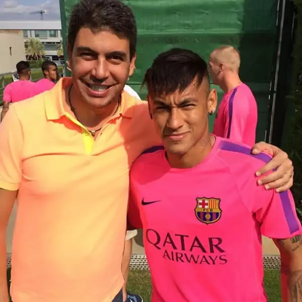 Con el futbolista Neymar.