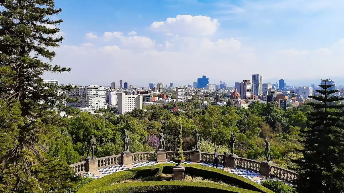Vistas panorámica de la ciudad, tomada desde el Castillo de Chapultepec.