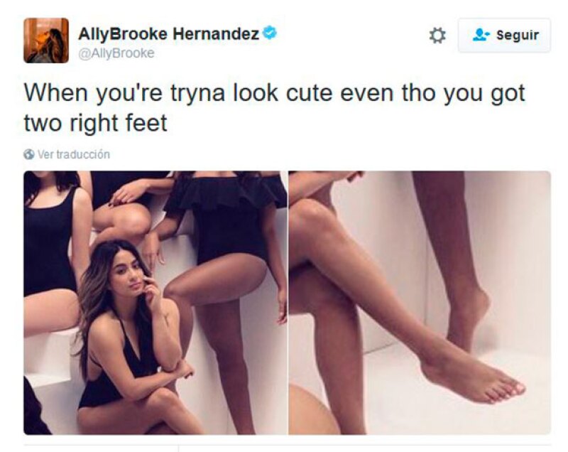 Ally Brooke hizo público el error en su cuenta de Twitter.