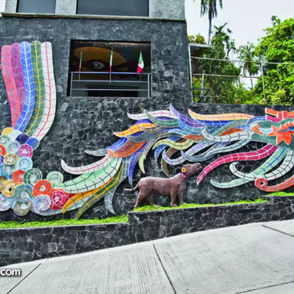 Diego Rivera dejó, como si fuera una huella, su obra plasmada por toda la casa.