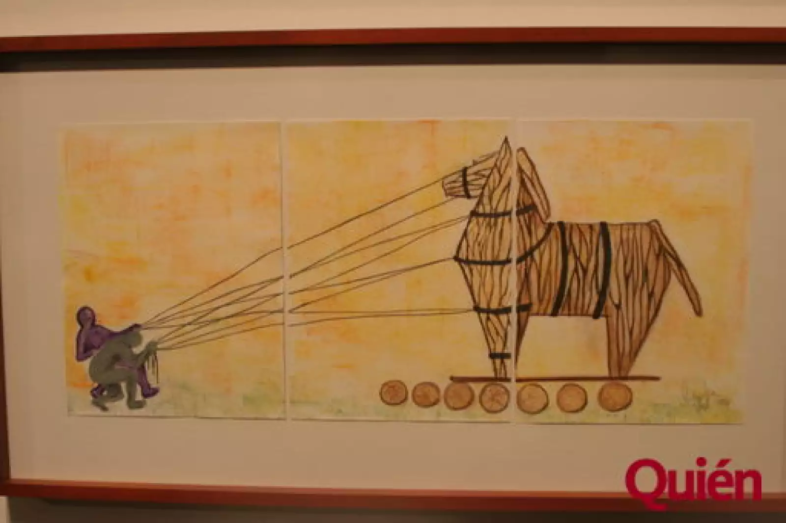 Dibujo "La marcha de la locura" De Roberto Campa