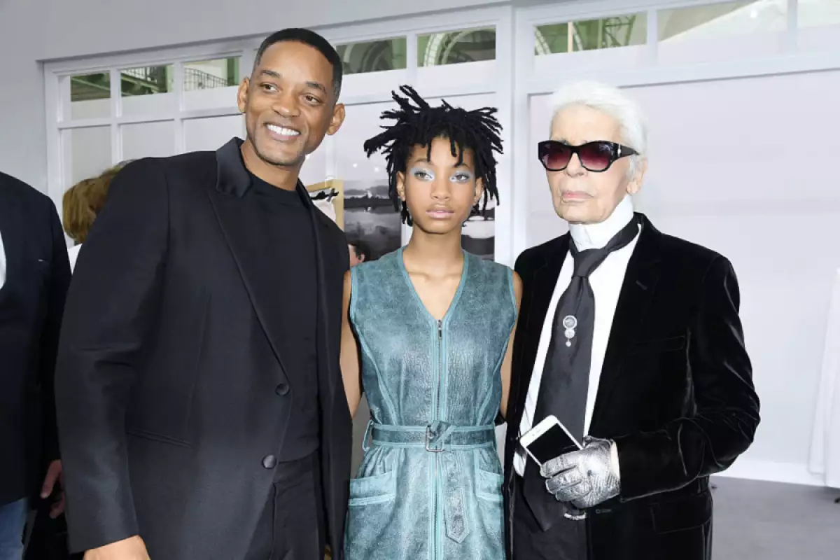 Will Smith, Willow Smith y Karl Lagerfeld