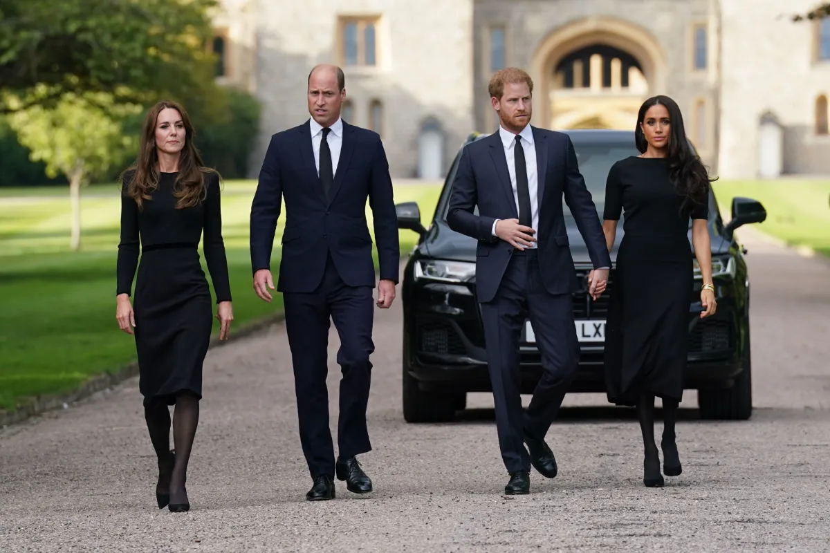 Harry y Meghan, duques de Sussex, y William y Kate, príncipes de Gales