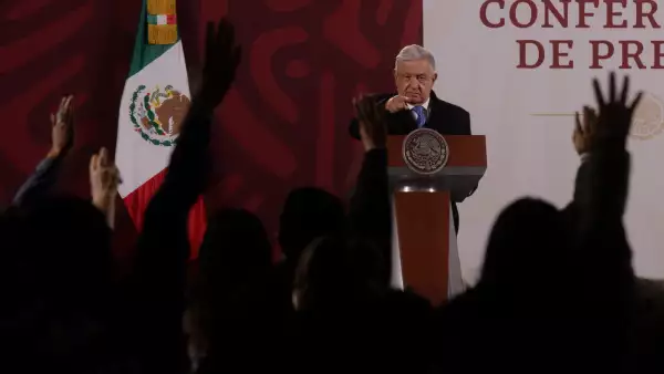 Andrés Manuel López Obrador, presidente de México, encabezó conferencia de prensa matutina en Palacio Nacional.