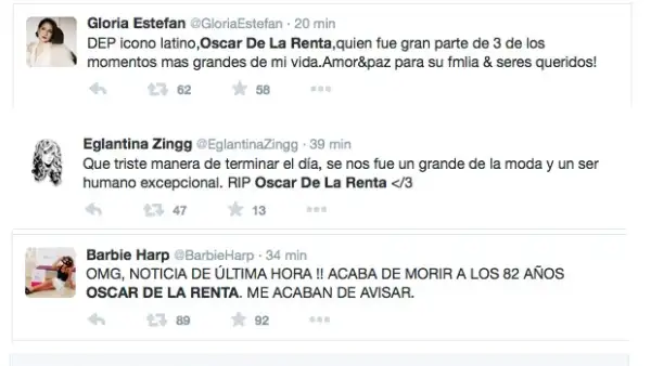 Ante la triste noticia que embargó al mundo de la moda, diversos personajes expresaron su sentir en redes sociales y dieron su adiós al diseñador dominicano.