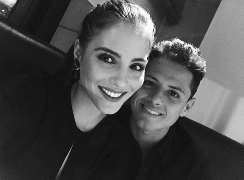 Andrea Duro y 'Chicharito' Hernández
