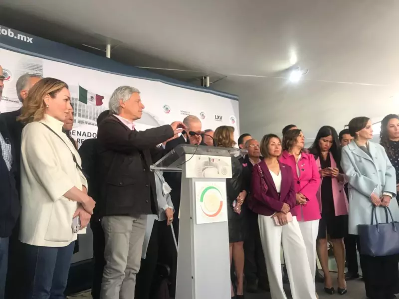 Manifestantes en defensa del INE