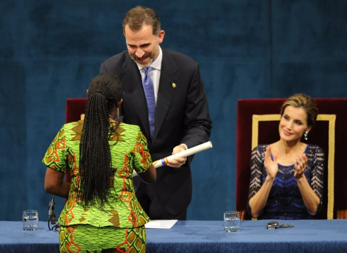 Felipe VI y Letizia durante la importante premiación.