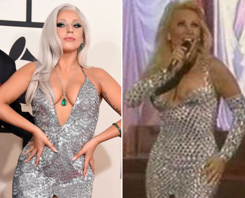 Por la red comenzó a circular este meme del vestido de Lady Gaga.