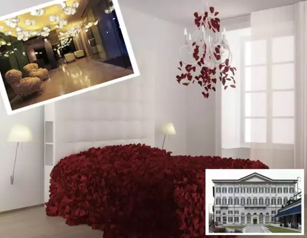 La decoración del hotel juega con elementos de cuentos.