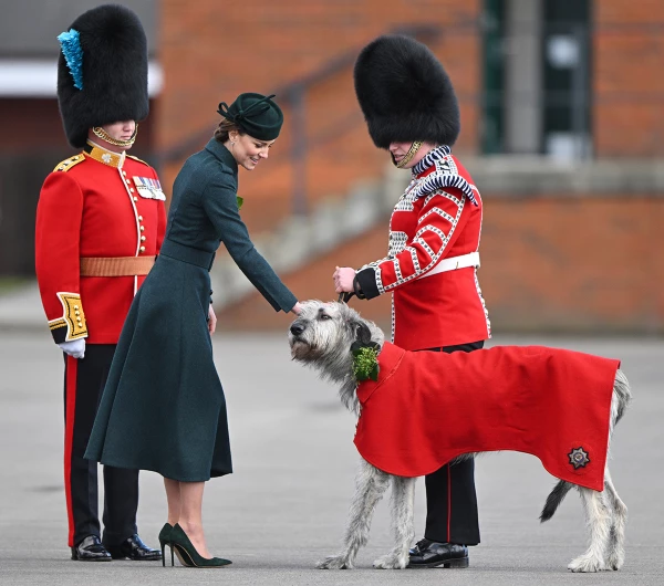 Prince William and Catherine Duchess of Cambridge attend St Patrick's Day Parade, Aldershot, UK - 17 Mar 2022