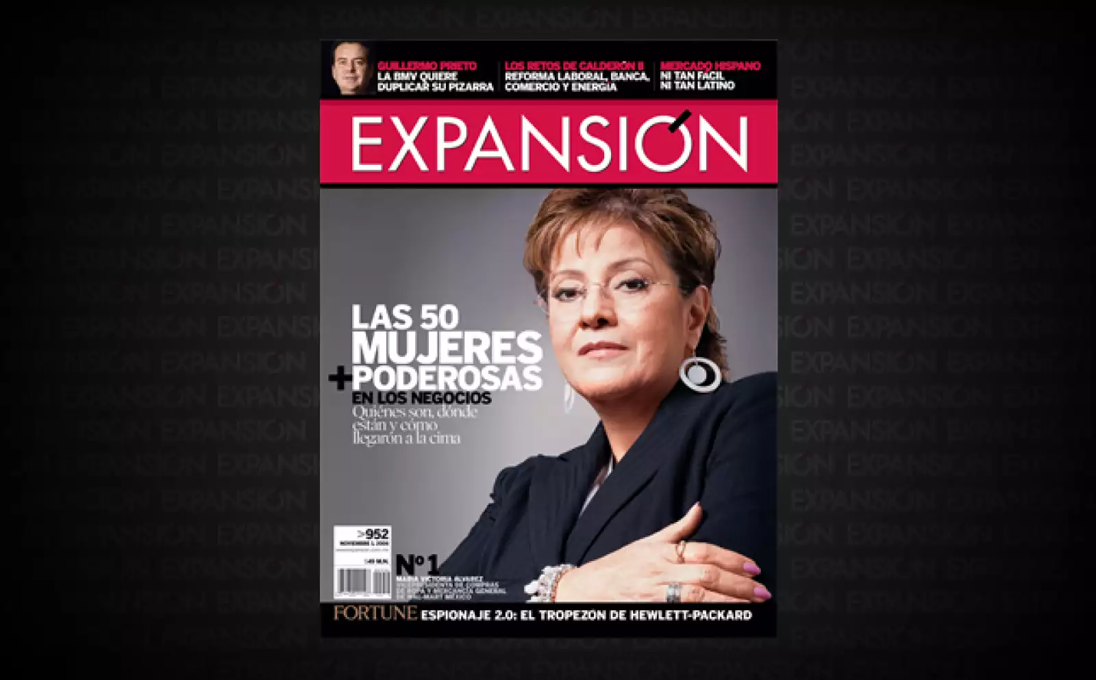 Debuta el ranking ‘Las 50 mujeres más poderosas’. Luego de ‘Las 500’ de Expansión, éste fue el número más vendido ese año, cuya portada ocupó la VP de compras de Walmart, María Victoria.  María Asunción Aramburuzabala encabezaba el ranking.