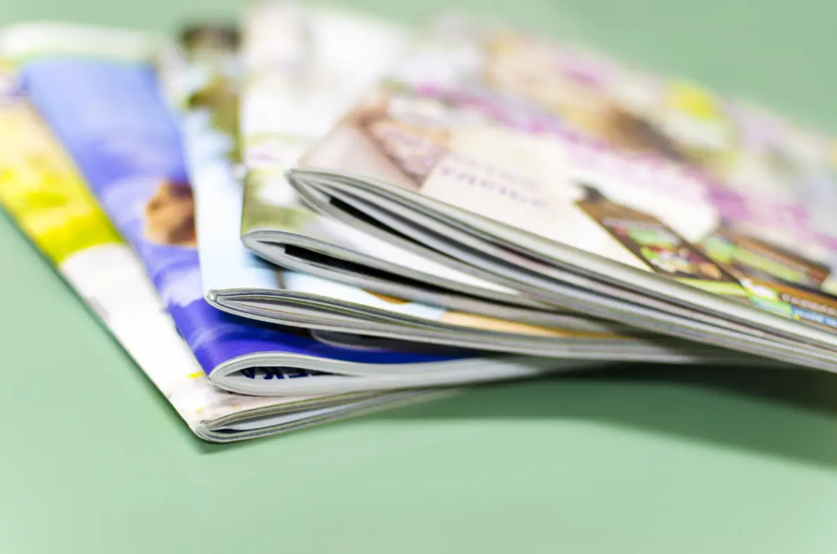Stack of magazines