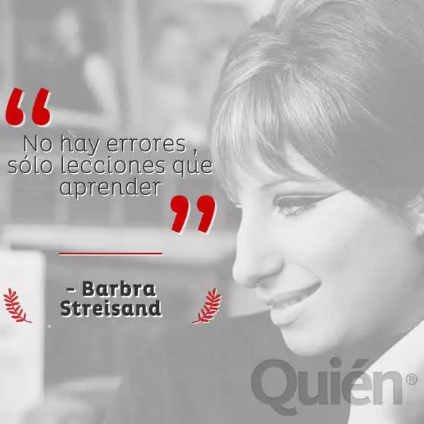No hay errores, sólo lecciones que aprender. - Barbra Streisand