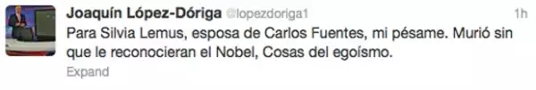 El periodista también mencionó las obras del gran escritor.