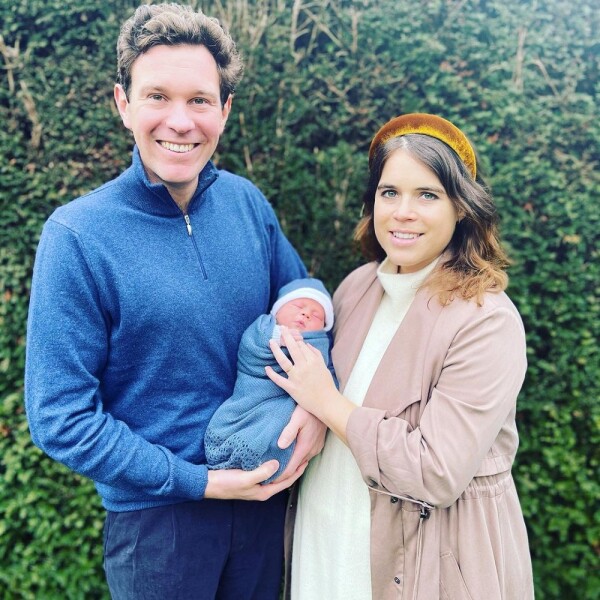 Jack Brooksbank, August Philip Hawke and Princess Eugenie