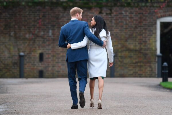 La actriz Meghan Markle y el príncipe Harry