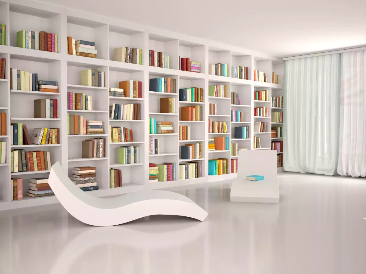 illustration of Modern minimalistic library